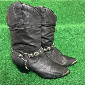 Dingo pigskin slouch western cowboy boots DI522 womens size 7.5